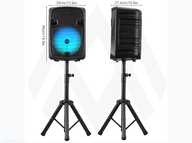 12" Bluetooth Speaker including Stand and Wired Microphone