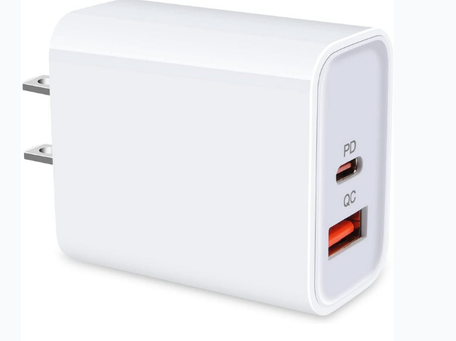 USB-C + USB-A 20W Dual Power Adapter